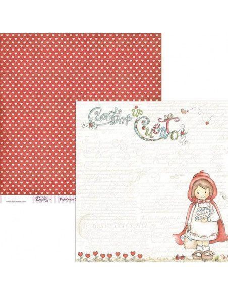 Papel para scrapbooking SCP-016 Dayka 30x30 cm doble cara