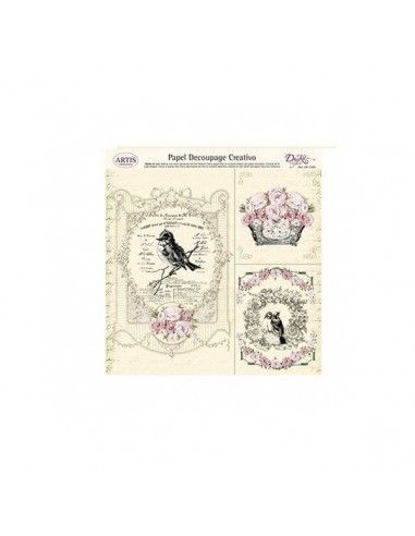Papel decoupage Dayka 0813366 diseño decorativo 32x31 cm