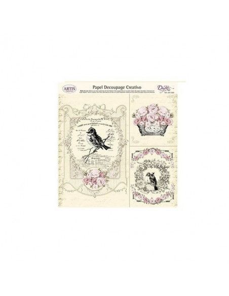 Papel decoupage Dayka 0813366 diseño decorativo 32x31 cm
