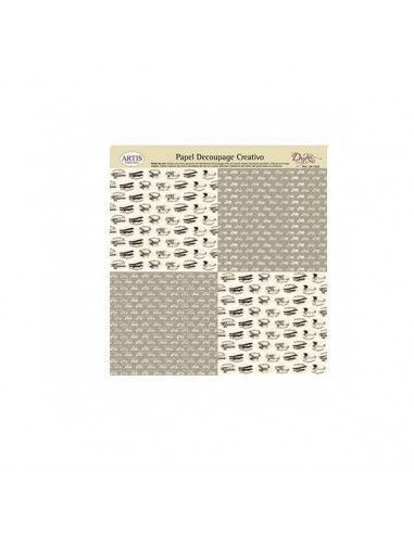 Papel decoupage Dayka 0813352 diseño decorativo 32x31 cm