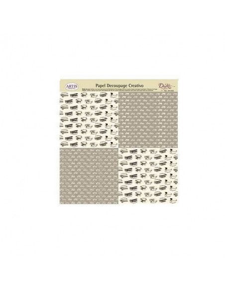 Papel decoupage Dayka 0813352 diseño decorativo 32x31 cm
