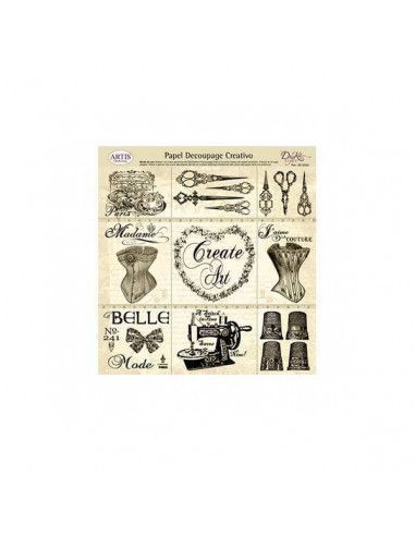Papel para decoupage Dayka 0813336 diseño creativo 32x31 cm