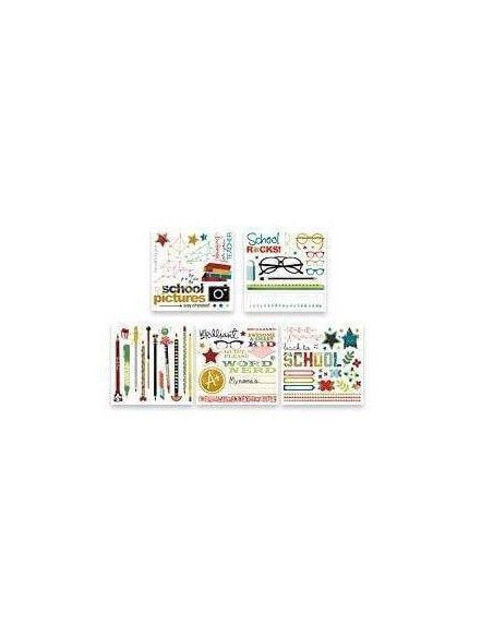 CALCOMANIA TRANSFERIBLE PARA SCRAPBOOKING BLOC 5 HOJAS SURTIDAS