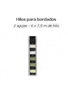 HILOS PARA PAPEL DE SCRAP VERDES, BLANCO Y CREMA