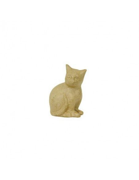 Pack de dos gatos gemelos en papel maché Dayka para decorar