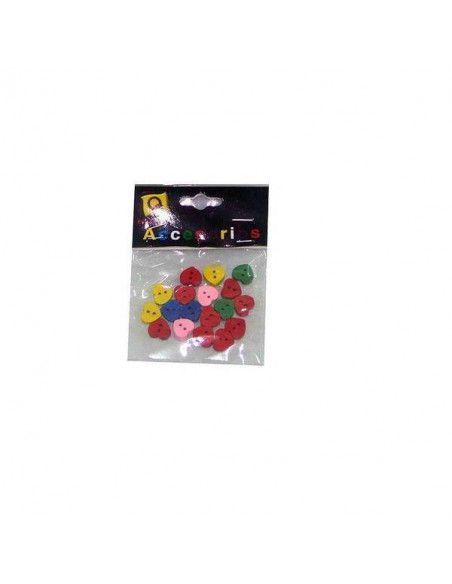 BOTONES EN FORMA DE CORAZON 20 UNIDADES 1 CM