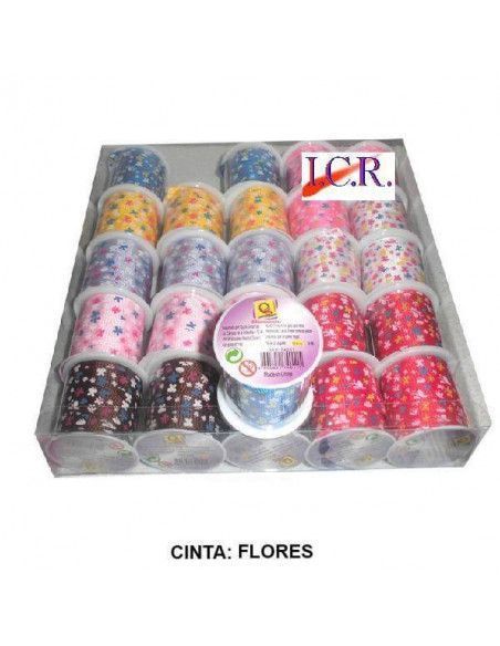 CINTA PARA SCRAPBOOKING CON FLORES EN DISTINTOS COLORES 1 X 250 CM