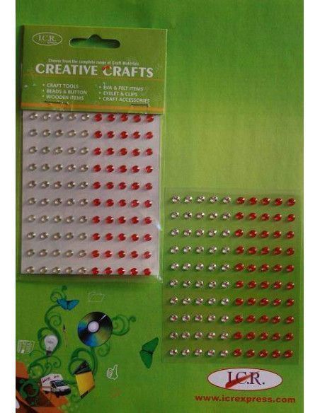 DIAMANTES DE CRISTAL AUTOADHESIVAS 100 PIEZAS EN COLORES SURTIDOS DE 5MM