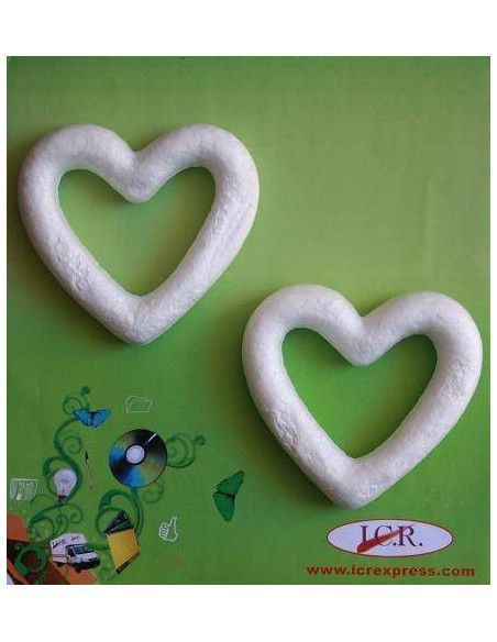 CORAZONES HUECOS DE POLIESPAN DE 100 MM EN BOLSAS DE 2 UND