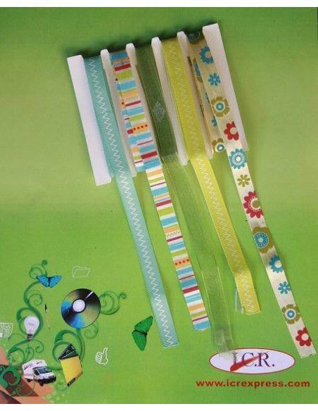 CINTA DE TELA DECORATIVA DE 3CM CON 5 MOTIVOS DIFERENTES