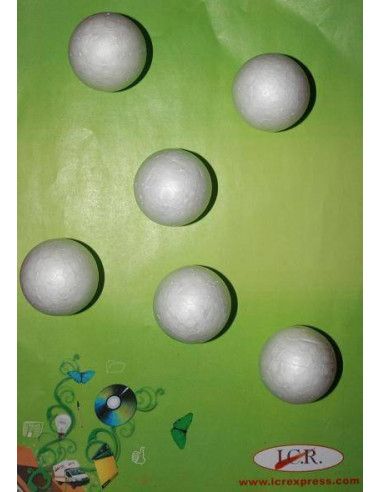 BOLAS DE POLIESPAN DE 45 MM EN BOLSAS DE 6 UND
