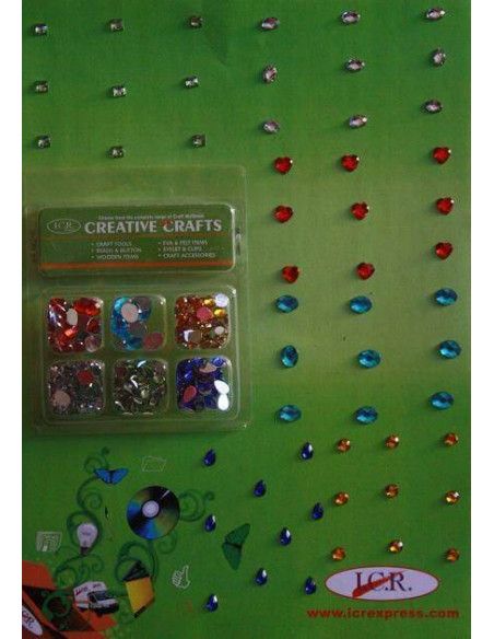 ADORNOS DE SCRAPKBOOKING 190 DIAMANTES DE DISTINTAS FORMAS Y TAMAÑOS