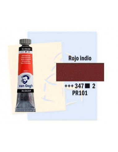 Óleo Van Gogh  rojo indio