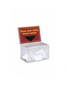 Caja para monedas y sugerencias Faibo con portacartel