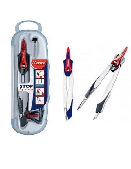 Compás Maped Stop System con sistema de bloqueo