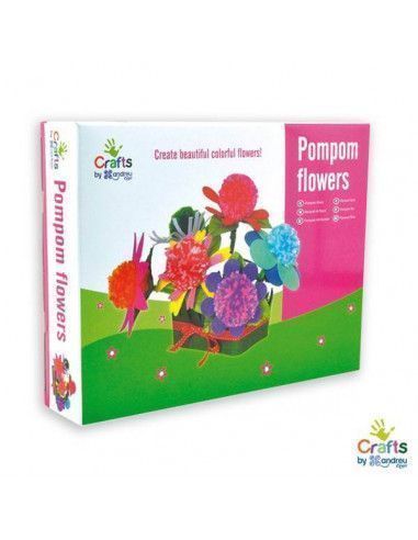 POMPOM FLORES CREA TU PROPIA CESTA DE FLORES