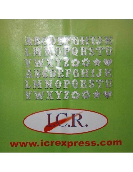 PEGATINAS DE LETRAS PLATEADAS de 95x145mm