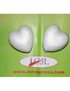 CORAZON DE POLIESPAN 80MM  BOLSA DE 2 UND