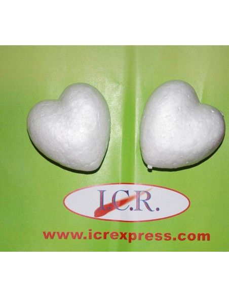 CORAZON DE POLIESPAN 80MM  BOLSA DE 2 UND