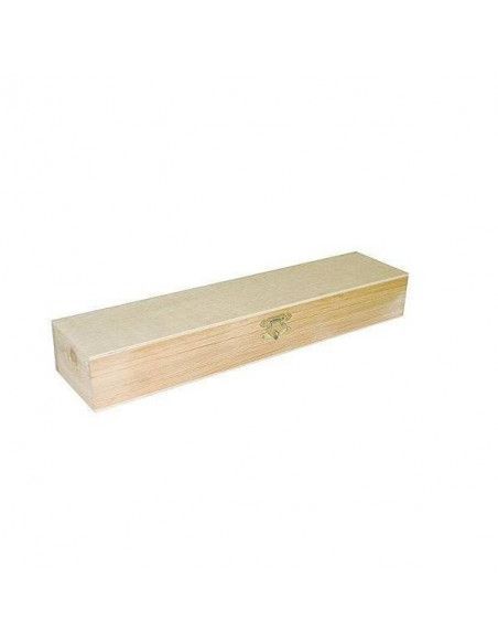 Plumier de madera de pino macizo y chapa 36x8x5cm.