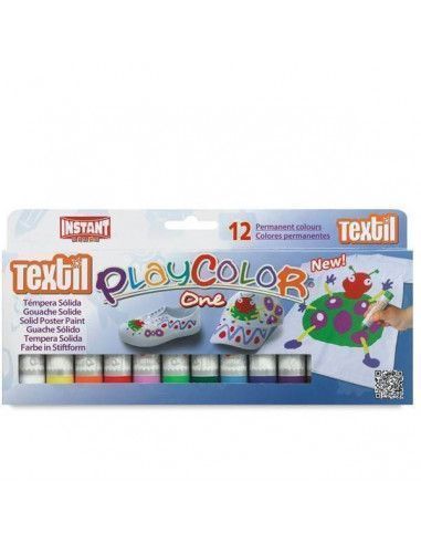 TEMPERA  PARA TEXTIL SOLIDA Y EN BARRAS  12 UND