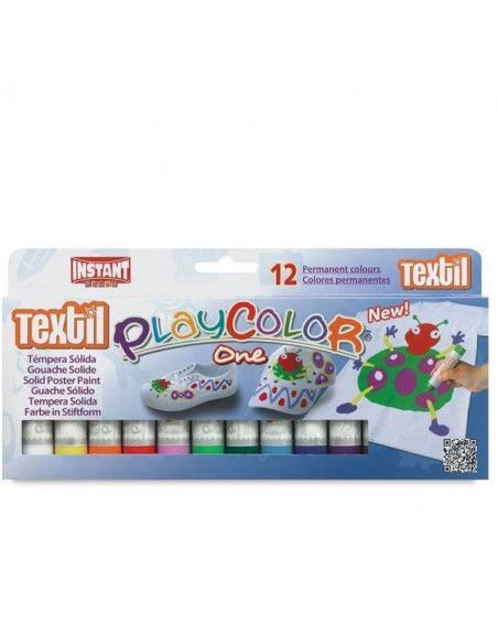 TEMPERA  PARA TEXTIL SOLIDA Y EN BARRAS  12 UND