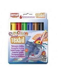 PINTURA PARA TEJIDOS EN FORMA DE TEMPERAS CON BARRA SOLIDA ONE 6UND
