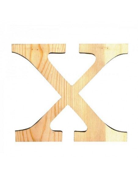 ALFABETO DE MADERA LETRA X