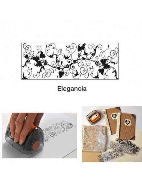 PLANTILLA TAMPON PARA RODILLO DE ESTAMPACION CONTINUA FISKARS MODELO ELEGANCIA