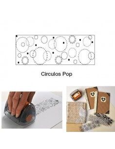 PLANTILLA TAMPON PARA RODILLO DE ESTAMPACION CONTINUA FISKARS MODELO CIRCULOS POP