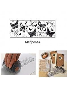 PLANTILLA TAMPON PARA RODILLO DE ESTAMPACION CONTINUA FISKARS MODELO MARIPOSAS