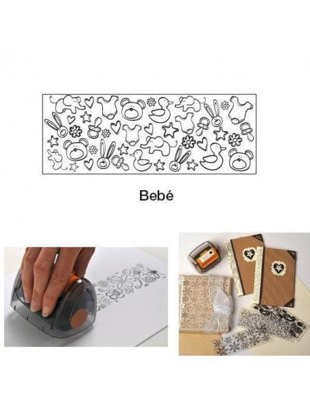 PLANTILLA TAMPON PARA RODILLO DE ESTAMPACION CONTINUA FISKARS MODELO BEBE