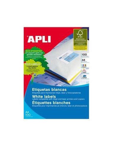 ETIQUETA LASER APLI 210 X 297 25 UNDADES