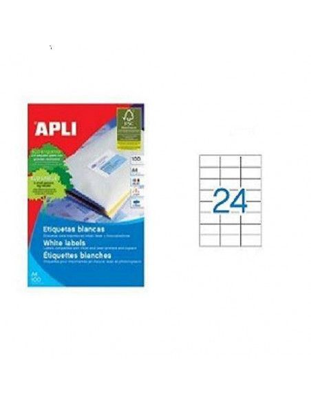 ETIQUETA LASER APLI 70 X 37 100 UND