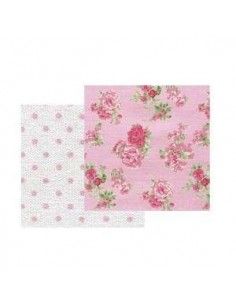 TEXTIL ESTAMPADO DE ALGODÓN LAMINA ADHESIVA A4 210 X 297 MM FLORAL