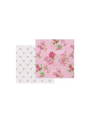 TEXTIL ESTAMPADO DE ALGODÓN LAMINA ADHESIVA A4 210 X 297 MM FLORAL