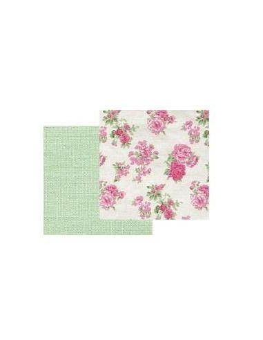 TEXTIL ESTAMPADO DE ALGODÓN LAMINA ADHESIVA A4 210 X 297 MM GREENY