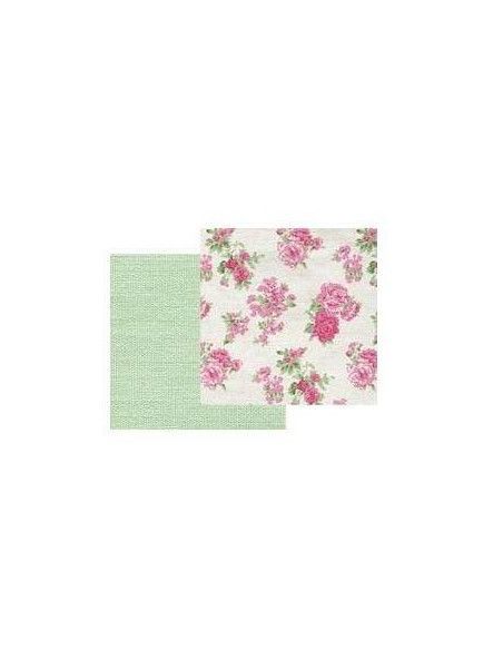 TEXTIL ESTAMPADO DE ALGODÓN LAMINA ADHESIVA A4 210 X 297 MM GREENY
