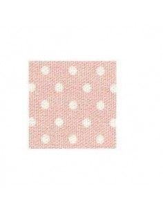 TEXTIL ESTAMPADO DE ALGODÓN LAMINA ADHESIVA A4 210 X 297 MM DOT PINK GROUND