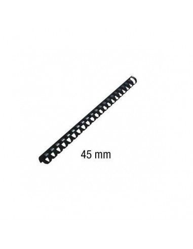 PACK DE 50 CANUTILLOS NEGROS 45 MM OVALADOS