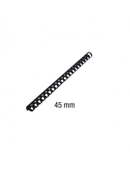 PACK DE 50 CANUTILLOS NEGROS 45 MM OVALADOS