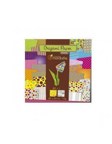 Papel para origami Dayka 20x20 cm pack 60 hojas estampadas