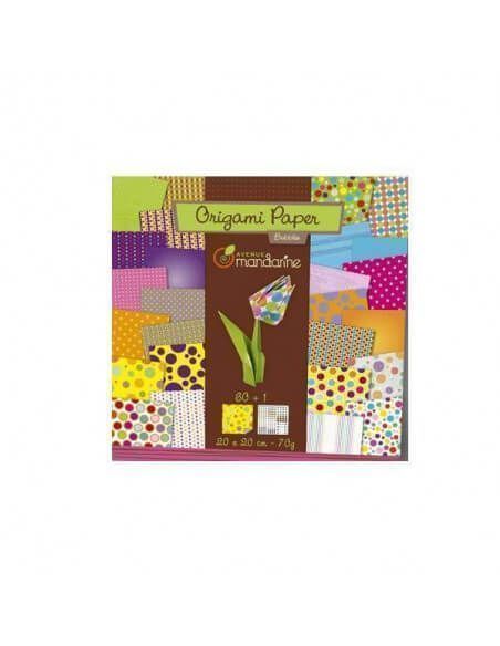 Papel para origami Dayka 20x20 cm pack 60 hojas estampadas