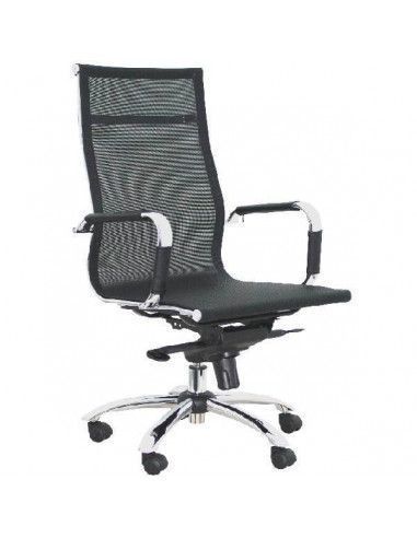 SILLA DE OFICINA MODELO BARRAX MALLA COLOR NEGRO