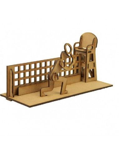 MAQUETA DE PORTALAPICES CON EL TEMA DE TENIS