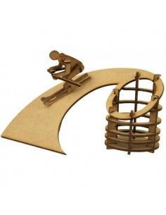 MAQUETA DE PORTALAPICES CON TEMA DEL ESQUI