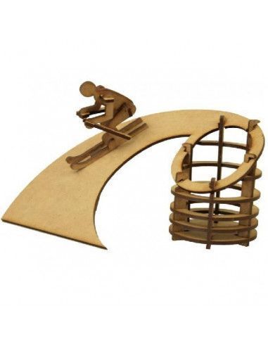 MAQUETA DE PORTALAPICES CON TEMA DEL ESQUI