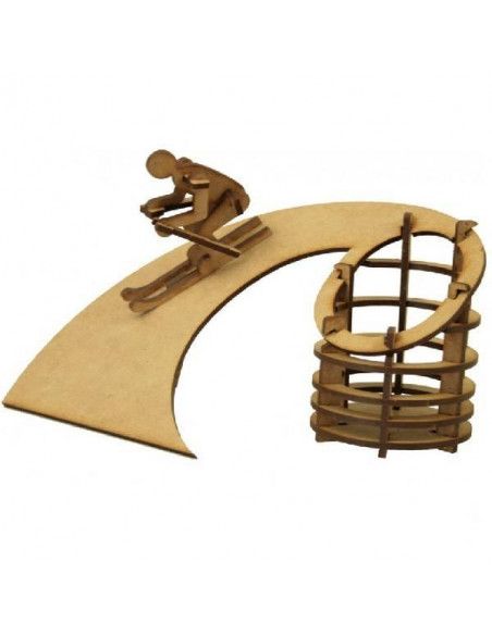 MAQUETA DE PORTALAPICES CON TEMA DEL ESQUI