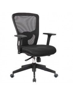 Silla Pozuelo con respaldo de malla negra y asiento Bali
