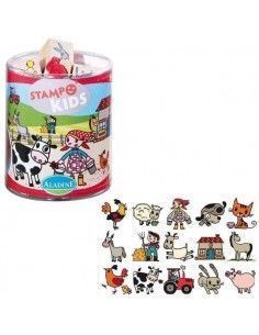 SELLOS DE GOMA KIDS LA GRANJA